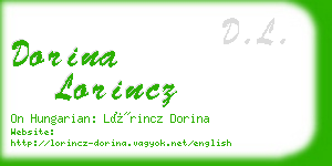 dorina lorincz business card